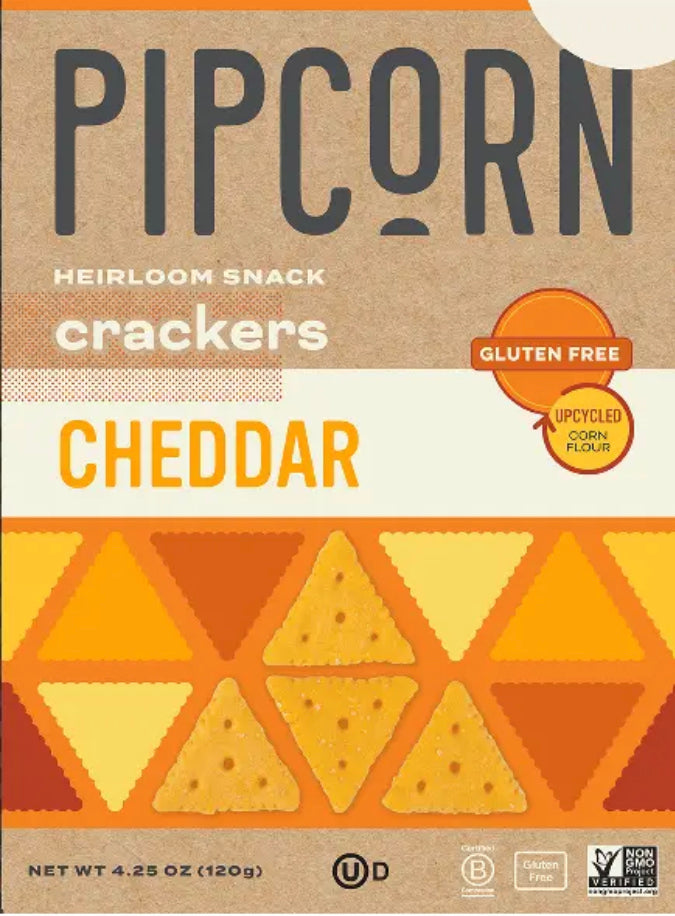 Pipcorn Snack Crackers, Cheddar