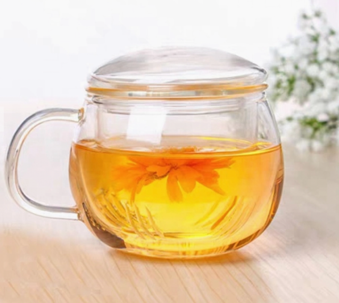 Glass Teacup With Infuser (10oz.)