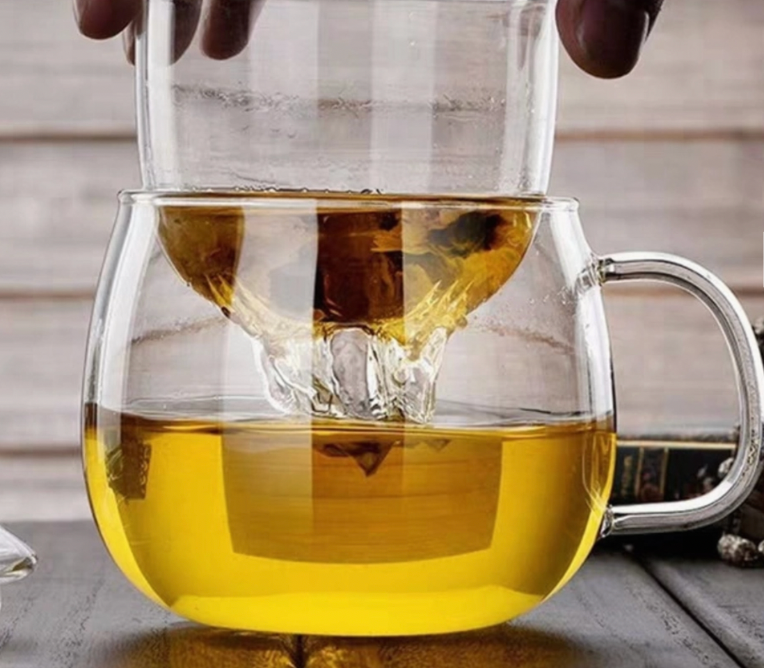 Glass Teacup With Infuser (10oz.)
