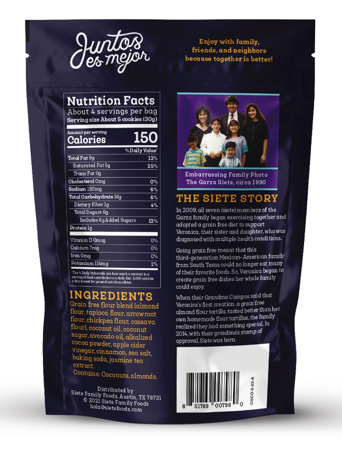 Siete Mexican Chocolate Cookies