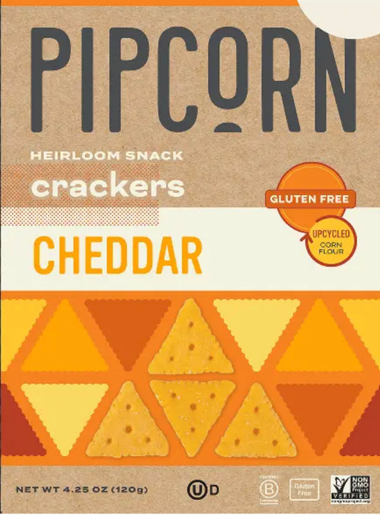 Pipcorn Snack Crackers, Cheddar