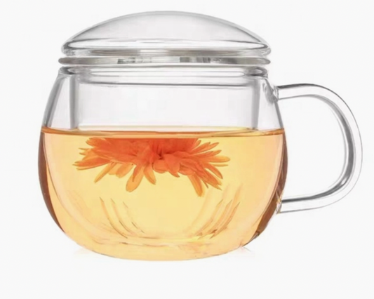 Glass Teacup With Infuser (10oz.)