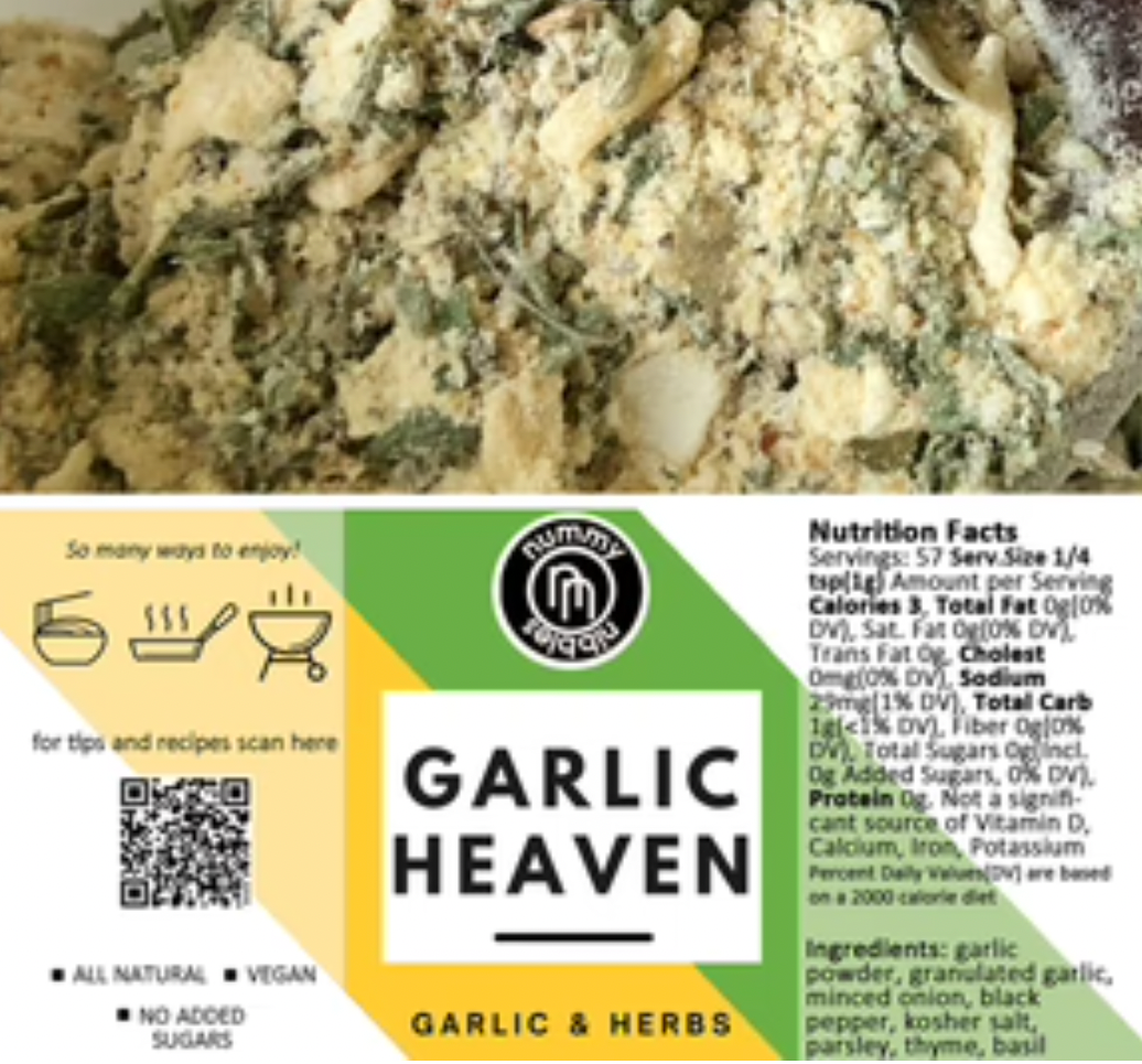 Nummy Nibbles Garlic Heaven Garlic & Herbs